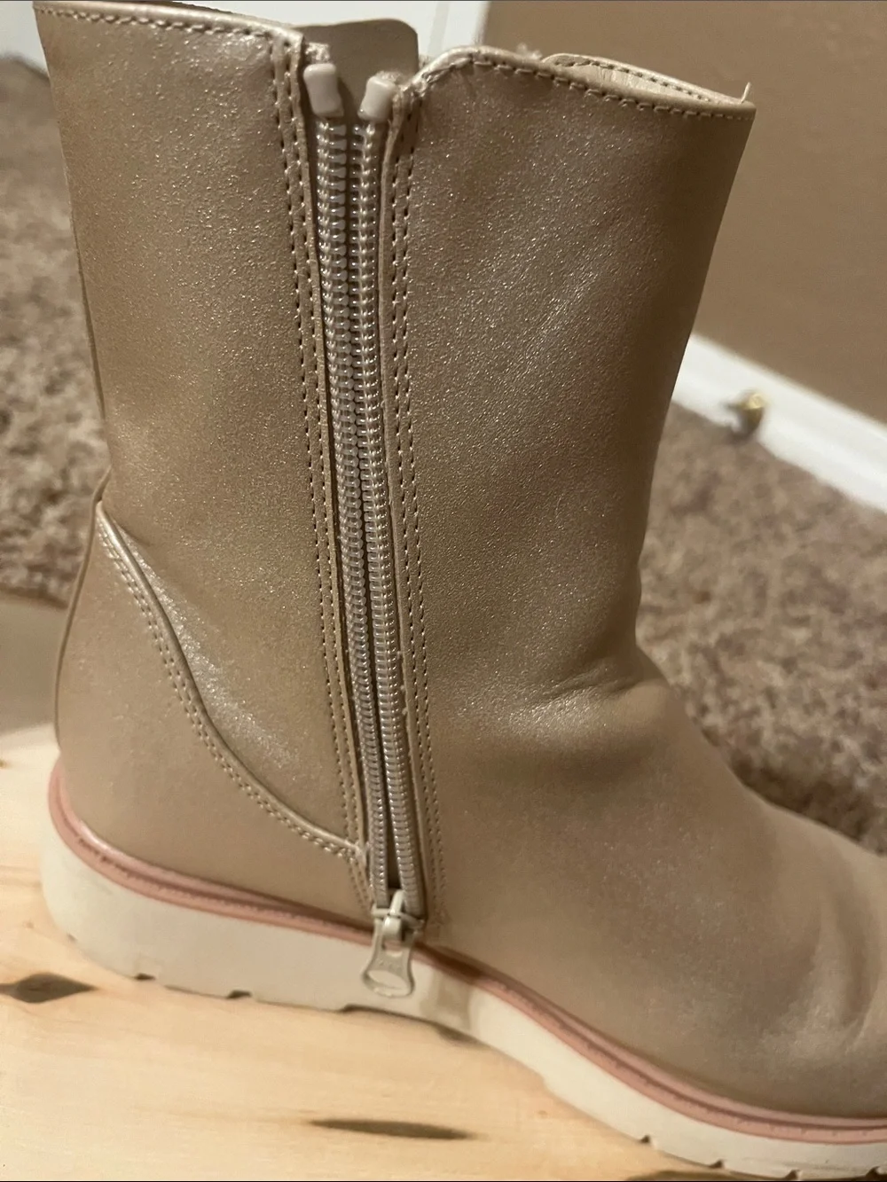 Art Class Girls Gold Shimmer Boots